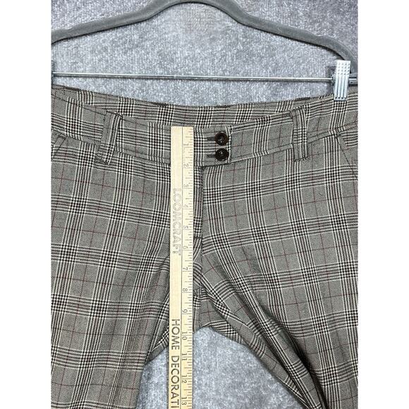 H&M Divided Dress Pants Womens Size 8 Brown Houndstooth‎ Plaid Bootcut Pockets - Picture 5 of 7